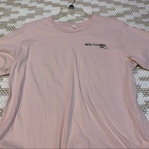 Rare blush pink wielding peace shirt